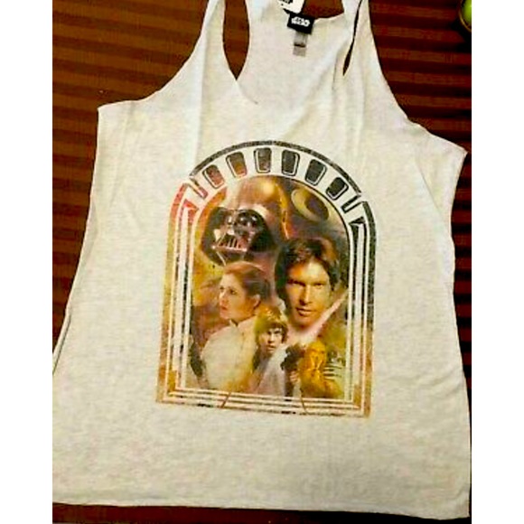 Disney Star Wars Razorback Tank Juniors Top Ava L XL - Picture 1 of 3